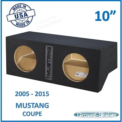 Fits Ford Mustang Coupe 2005-2015 10" Dual Sealed Sub Box Subwoofer Enclosure