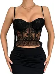[JINZIJINYU] Sexy Lingerie For Women Sexy Lace Flower Embroidered Underwear Spliced Mesh Push Up Bust Top Sexy Backless Women Tights