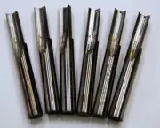 6 Pcs. Atrax 1/2" 1FLT Straight Flute Profiling,End Cut Carbide CNC Router Bits