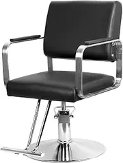 Hydraulic Barber Chair, Salon Chair for Hair Stylist, Heavy Duty Styling Chair with Height Adjustable, Shampoo Beauty Salon Chair Equipment Barber Chair,Salon Chair Black