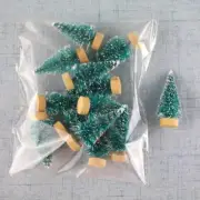 12x Mini Christmas Tree Snow Frost Small Pine Tree Craft Ornament Desktop Gifts