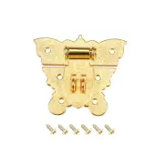 Wood Case Box Butterfly Hasp 59x52mm Zinc Alloy Antique Latches Golden, 2 Pcs