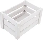 Mobestech Rustic Style Wood Crate Bedroom Wooden Crate Decorative Sundries Box Desktop Strong Load-bearing