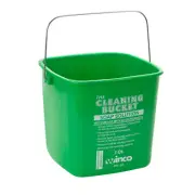Back of House Janitorial Cleaning Bucket Soap Solution Plastic Green 3 Quart