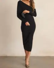 Minkpink Mirabel Knit Midi Dress Size M