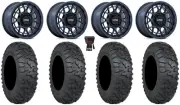 KMC Technic 15" Wheels Blue 30" Terra Claw Tires Ranger XP 9/1K