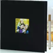 Large Photo Album Self Adhesive DIY Album Book,60 Blank Pages with a Metallic Pe