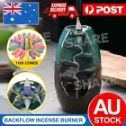 NEW Backflow Mountain Waterfall Smoke Incense Burner Cones Holder And 110 Cone