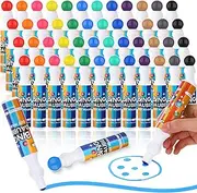 Crtiin 48 pack Mixed Colors Set of Bingo Daubers Dot Markers bulk Bingo Supplies in 12 Colors Dot Art Markers 1.28 oz Dot Paint Craft Ideal for Art and Crafts Painting Supplies Drawing Coloring