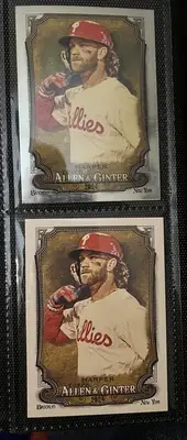 2024 Topps Allen & Ginter Chrome Refractor #60 Bryce Harper & Reg Card Phillies!