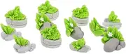 Didiseaon 12Pcs Miniature Grass Stone Decorations Realistic Bonsai Rocks for Micro Landscaping for Garden Scenes and Creative Displays