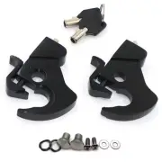 Black Sissy Bar Luggage Rack Detachable Locking Latch Nut Kit For Harley Touring