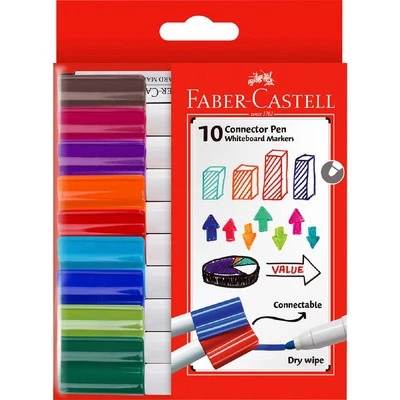 Faber-Castell Connector Pen Whiteboard Markers 10 Pack