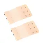 Bra Extender 3 Hook Elastic Extension Strap Plus Size Clip On Maternity Nude 2X