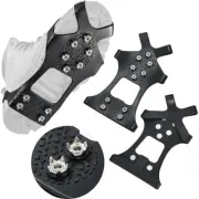 10 Spikes Snow Ice Grips fit Boot/Shoes for Adults Walking on The Ice Crampons