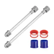 2pcs 8" 12" Airless Painting Spray Sprayer Gun Tip Extension Pole Rod Silver