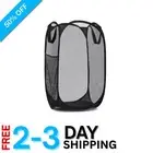 Portable Collapsible Mesh Laundry Hamper - Saves Space & Enhances Organization