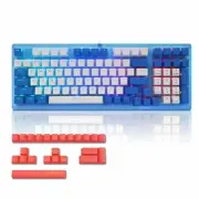 Womier K98 Wired Hotswap RGB Mechanical Keyboard 96% Layout Gateron Mechanical Switch Pudding Acrylic for Mac Windows Ga