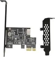 PCIE USB 3.2 Expansion Card Black 5Gbps High Speed PCIE X1 USB3.2 Gen1 Type E 20PIN for Desktop Front Type C