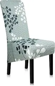 Stretch Dining Chair Covers, XL/Oversized Removable Washable Soft Spandex High Back Large Chair Cover Slipcover for Dining Room Kitchen Hotel Table Banquet (4 Per Set, YZQ)