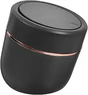 COHEALI Elegant Lidded Trash Can Portable Desktop Trash Can Miniature Rubbish Bucket Bin for Bedroom Waste Basket Bin