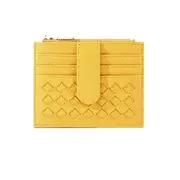 Women Zipper Short Weaving Purse Wallet