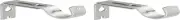 Adjustable Curtain Rod Wall Bracket Hooks, Set of 2, Silver Nicke