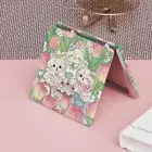 Rose Tulip Pattern Folding Makeup Mirror Cute Small Mirror Magnifying Mirror