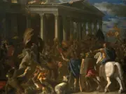 Nicolas Poussin - The Destruction and Sack Giclee Fine Art Print on Canvas 36"