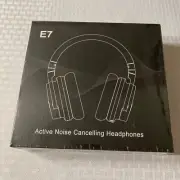 MOVSSOU E7 Active Noise Cancelling Headphones Bluetooth Red and Black