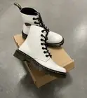 NIB Dr Martens Luana Women's Size 5 White Leather Air Wair Lace Up Combat Boots
