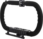TEHAUX Rig Handheld Camera Fixator Foldable Support Bracket with Hot Shoe Mounts for Video Recording Photography Live Broadcasting Angle Locking Mechanism for Lasting Use