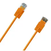 Cruxtec Cat6A Ultra Slim Ethernet Cable - 1m - Orange [RF6A-010-OR]