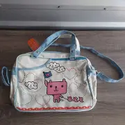 Miko Club 15x11 Canvas Tote Messenger Bag New Born Blue Diaper Bag