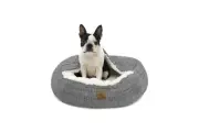 Charlie's Snookie Calming Hooded Dog Bed in Corncob Grey (Small, Medium)
