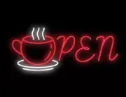 Cup Steam Open 20"x12" Neon Sign Lamp Light Wall Gift With Dimmer