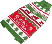 DECOMELODY Christmas Elk Pattern Dog Sweater Comfortable Knitted Winter Garment for Pets Adorable Christmas Costume for Dogs Warm Thickened Sweater for Holiday Parties Pet Outfit for Winter