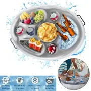Drink Holder,Inflatable Pool Drink Float Tray with 8 Holes Pool Cup Holders