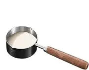 Stainless Steel Pot, Nonstick Induction Saucepan Wooden Handle, Sturdy Cooking Pot, Multipurpose Small & Large Sauce Pan for Soup, Milk, Thickened Stainless + Solid Wood