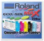 New OEM Roland Eco-Sol MAX Ink CMYK LC LM MT 220cc Cartridge