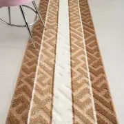 Non Slip Hallway Carpet Runner Rug, Greek Key Beige, Sold and Priced Per Foot