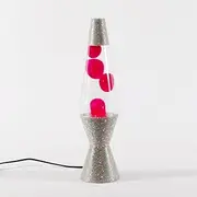 Glam Silver Pink Lava Lamp