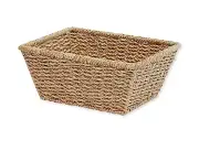 Bankuang Kasbah Vanity Bin Basket Natural Fiber Rectangle hand Woven (NEW)