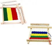 Gadpiparty 2Sets Weaving Loom Kit for Early Education Craft for Boys and Yarn Handmade Practice Knitting