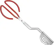Hoement Stainless Steel V-Shape Tongs Taco Tongs Pancake Clip Food Handling Clips for Kitchen Home