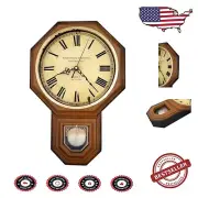 Traditional Vintage Wall Clock with Hourly Westminster Chimes - 11.4" x 17.5"
