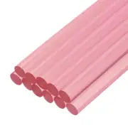 12pcs Mini Hot Glue Sticks for Glue Gun 0.27"x4" Transparent Pink