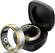Smart Ring Golden Smart Rings Men Women Smart Ring Android iOS Fitness Ring Tracker Heart Rate Monitor Sleep Monitor Pedometer Health Monitoring Activity Tracker (Silver, #9-Inner CIR 60 mm)