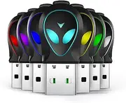 USB Mouse Jiggler Undetectable Auto Clicker RGB Switchable with ON/Off Button Mouse Mover Plug & Play (ROBYMICE Series, 1 Item)