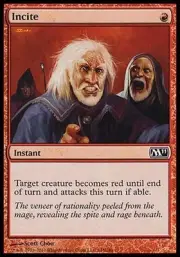 1x FOIL Incite M11 MtG Magic Red Common 1 x1 Card Cards